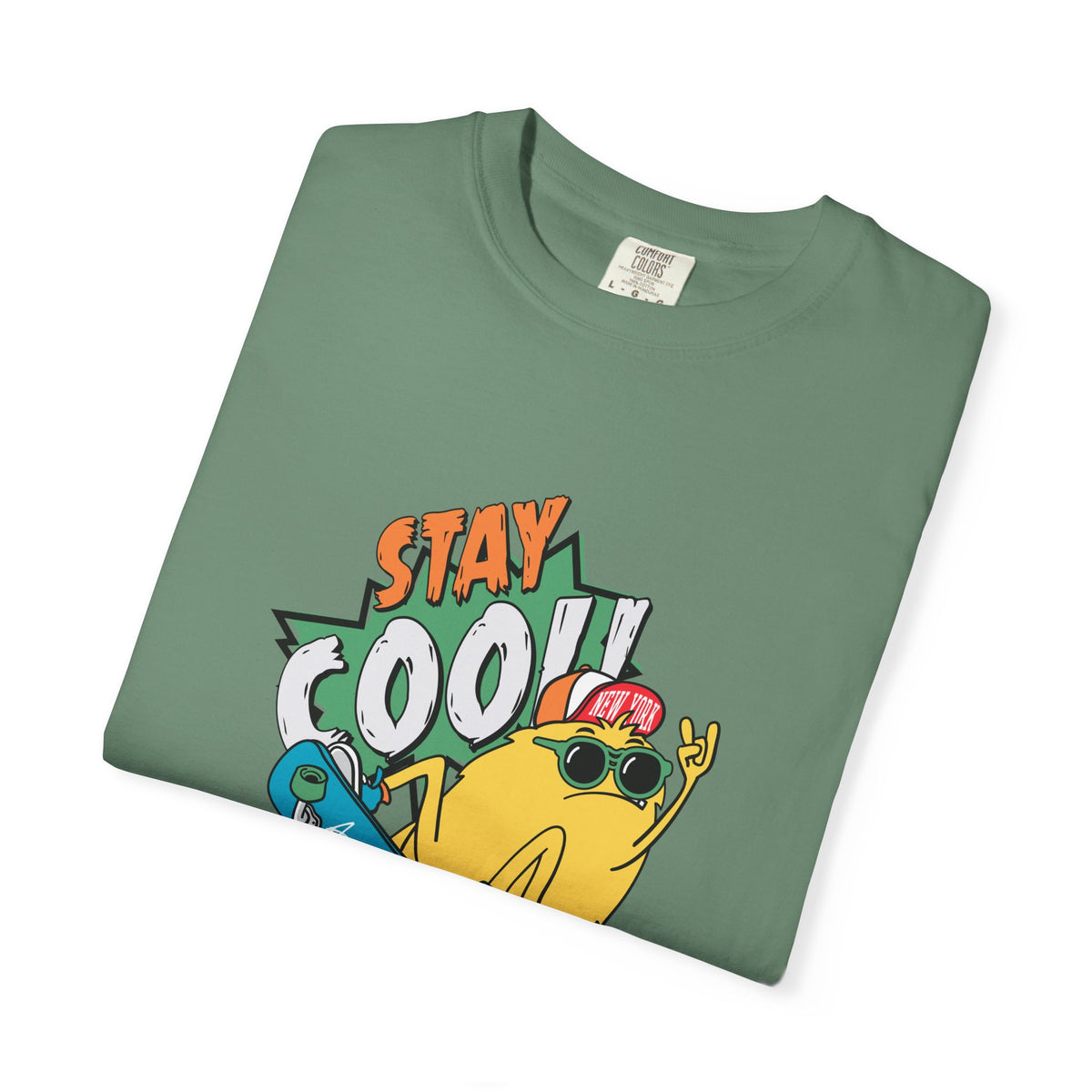 Stay Cool Awesome New York Skateboard Graphic T-Shirt