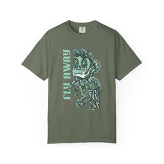 Fly Away Steampunk Robot With Japanese Text Design T-Shirt