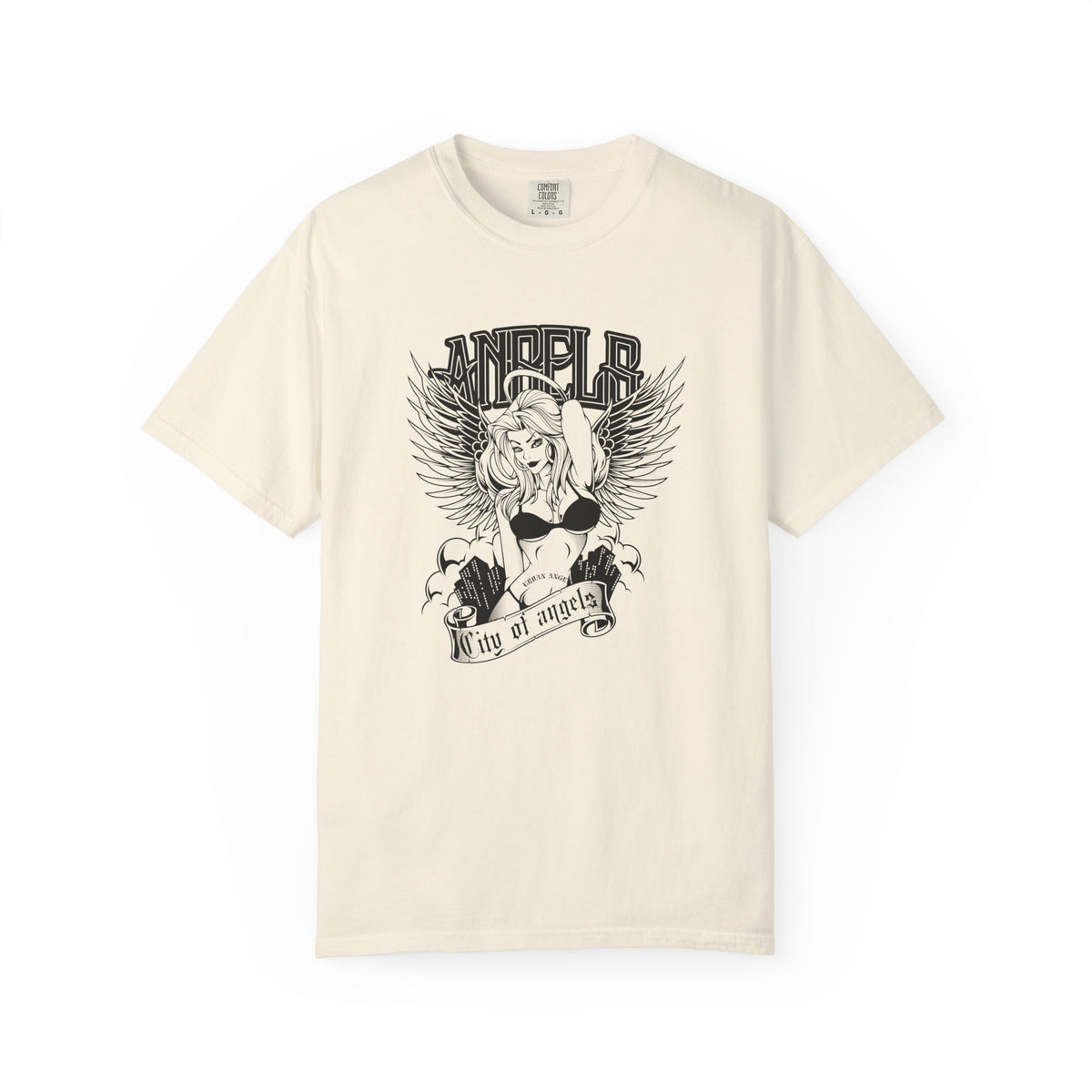 City of Angels Urban Angel Girl with Wings Graphic T-Shirt