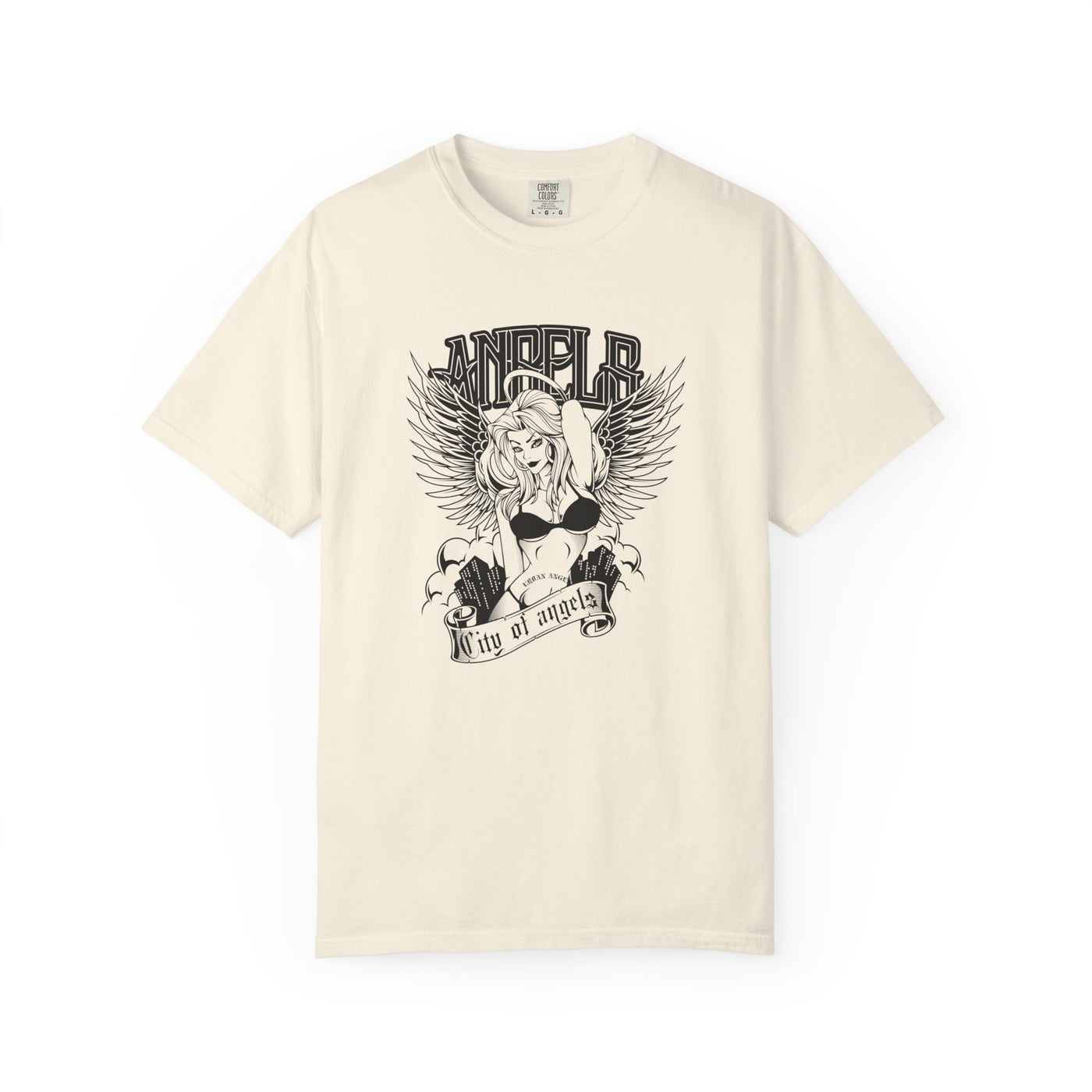 City of Angels Urban Angel Girl with Wings Graphic T-Shirt - Sinful Threads