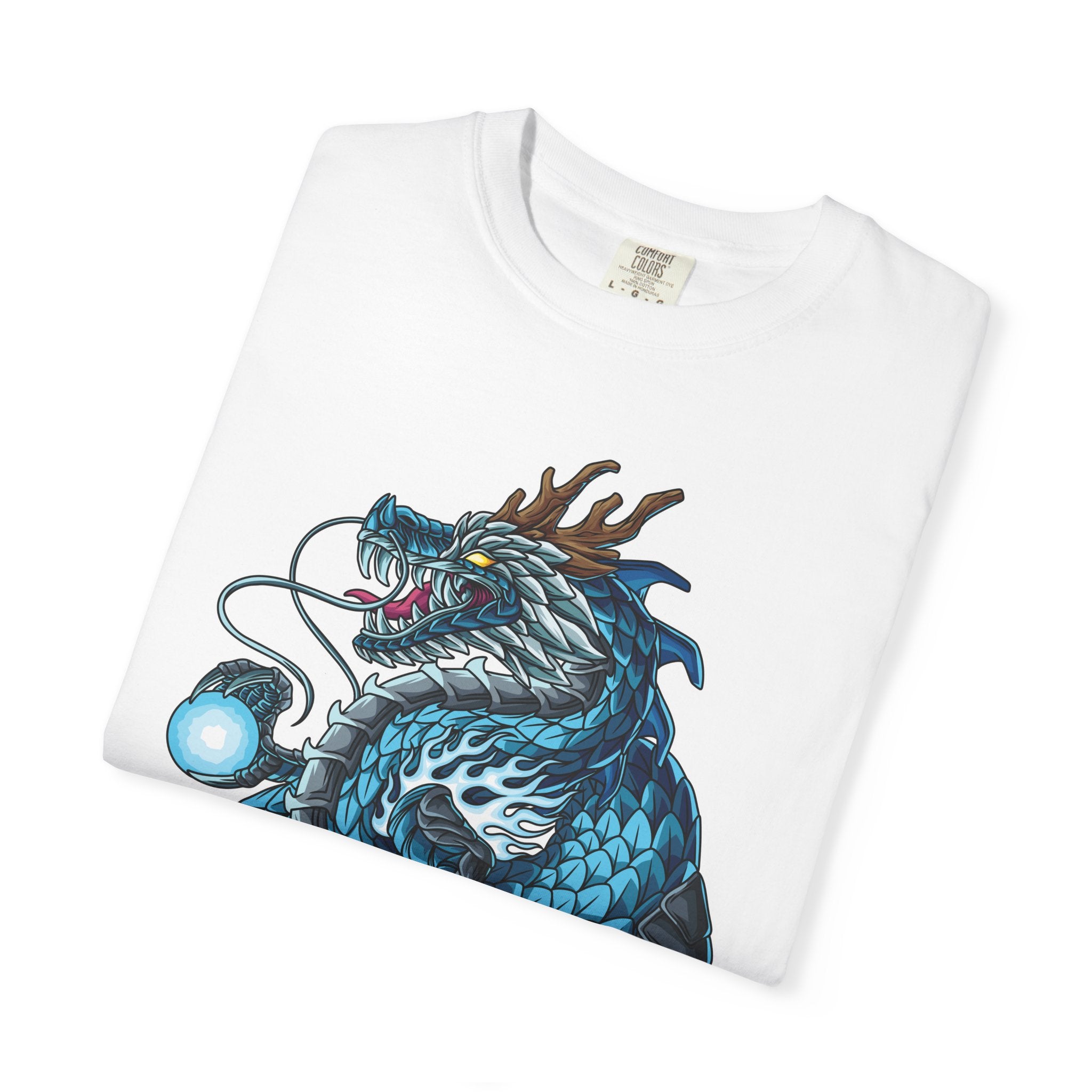 Eastern Dragon Tee - Blue Fantasy Mythical Creature Gift - Sinful Threads