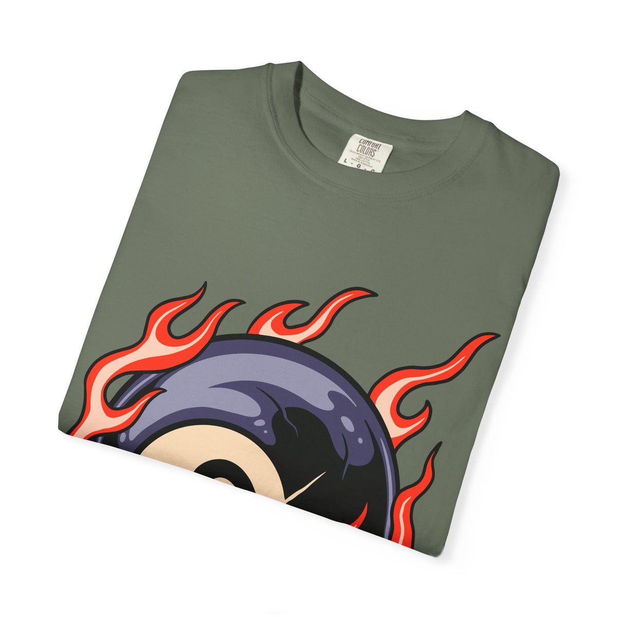 Billiards Player Shirt - Flaming Eight Ball - Pool Player Gift - Sinful Threads