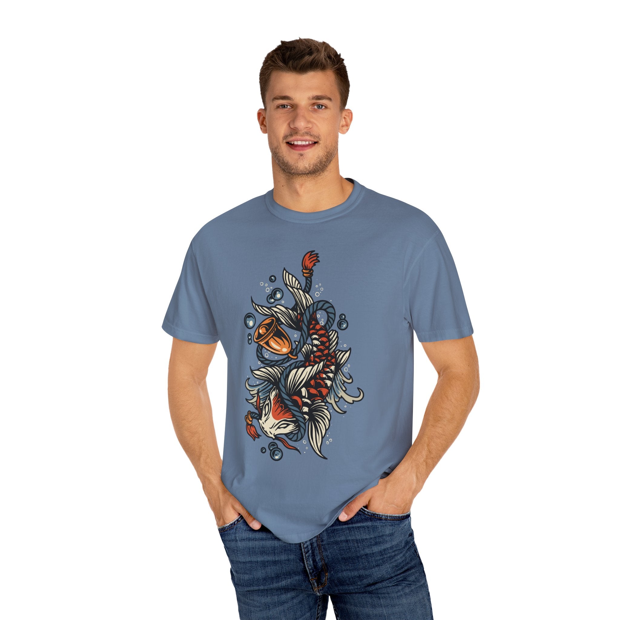 Koi Tattoo Shirt - Japanese Fish Tee, Traditional Art Gift - Sinful Threads