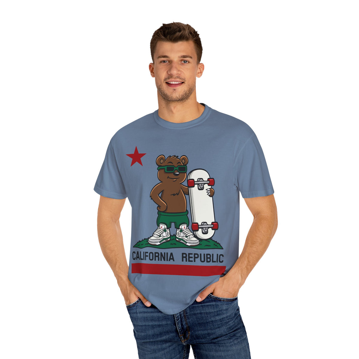 California Skateboard Bear Shirt - Cool Skater Tee for CA Fans