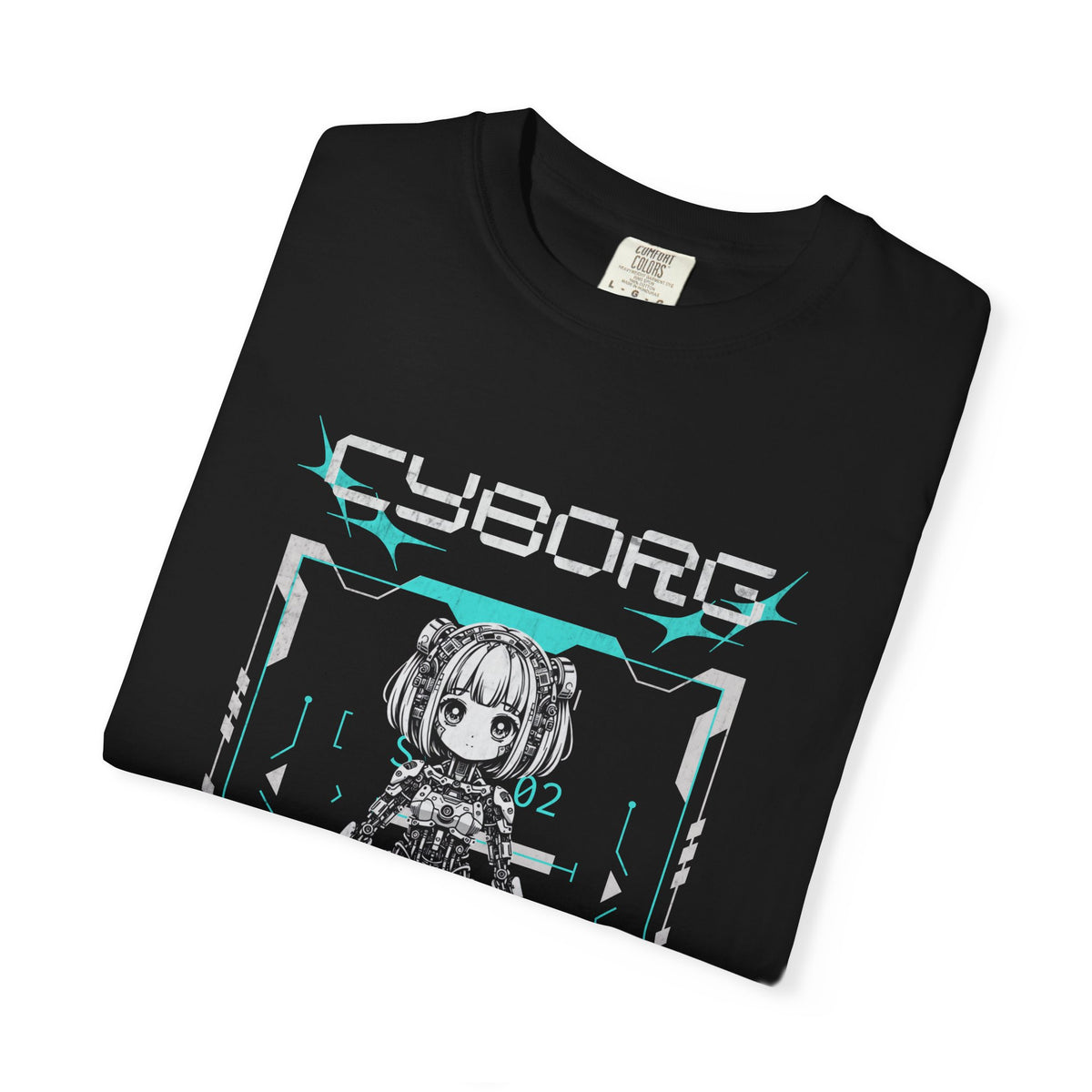 Kawaii Anime Tee - Cyberpunk Robot Design - Cute Gift