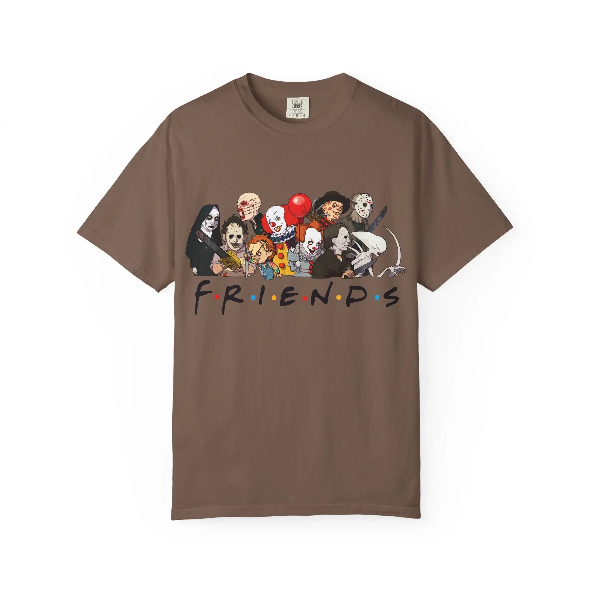 Horror Friends Parody Tee - 80s Villain Mashup Gift Shirt - Sinful Threads