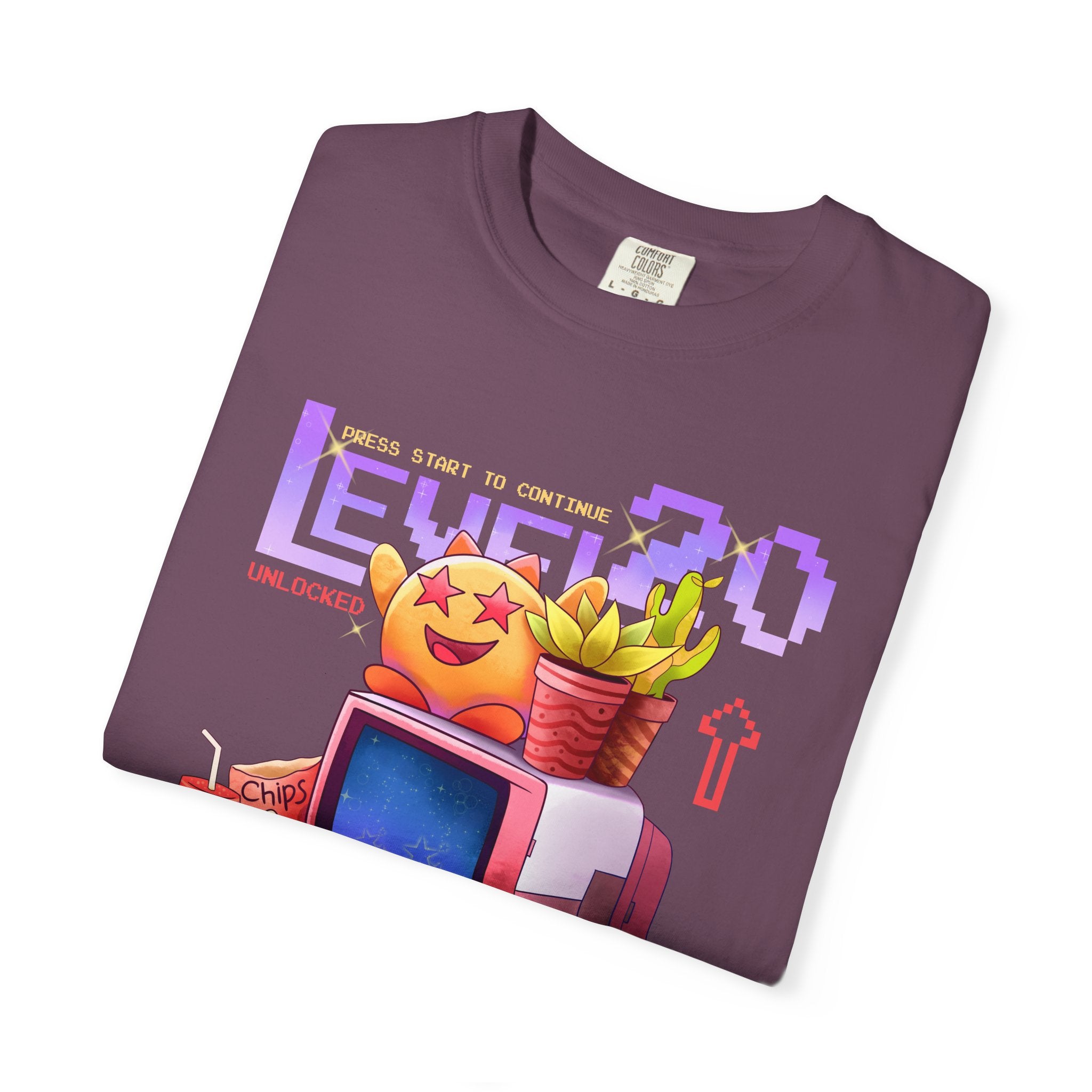 Retro Gaming Tee - Level 20 Pixel - 90s Birthday Gift - Sinful Threads
