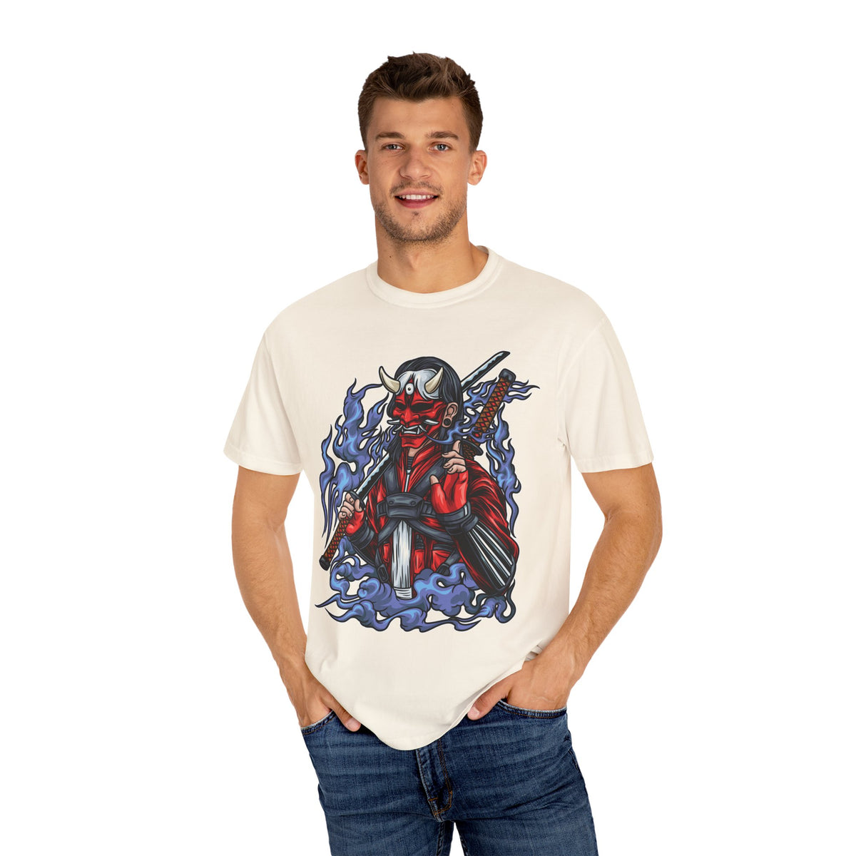 Oni mask tee - Samurai Demon Shirt - Warrior Gift