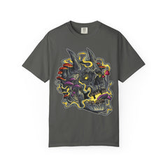 Gothic Mushroom Tee - Horned Skull Deathcore Shirt Gift
