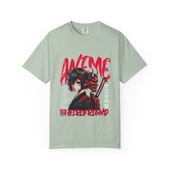Oni Mask Anime Tee - Katana Demon Girl - Japanese Gift