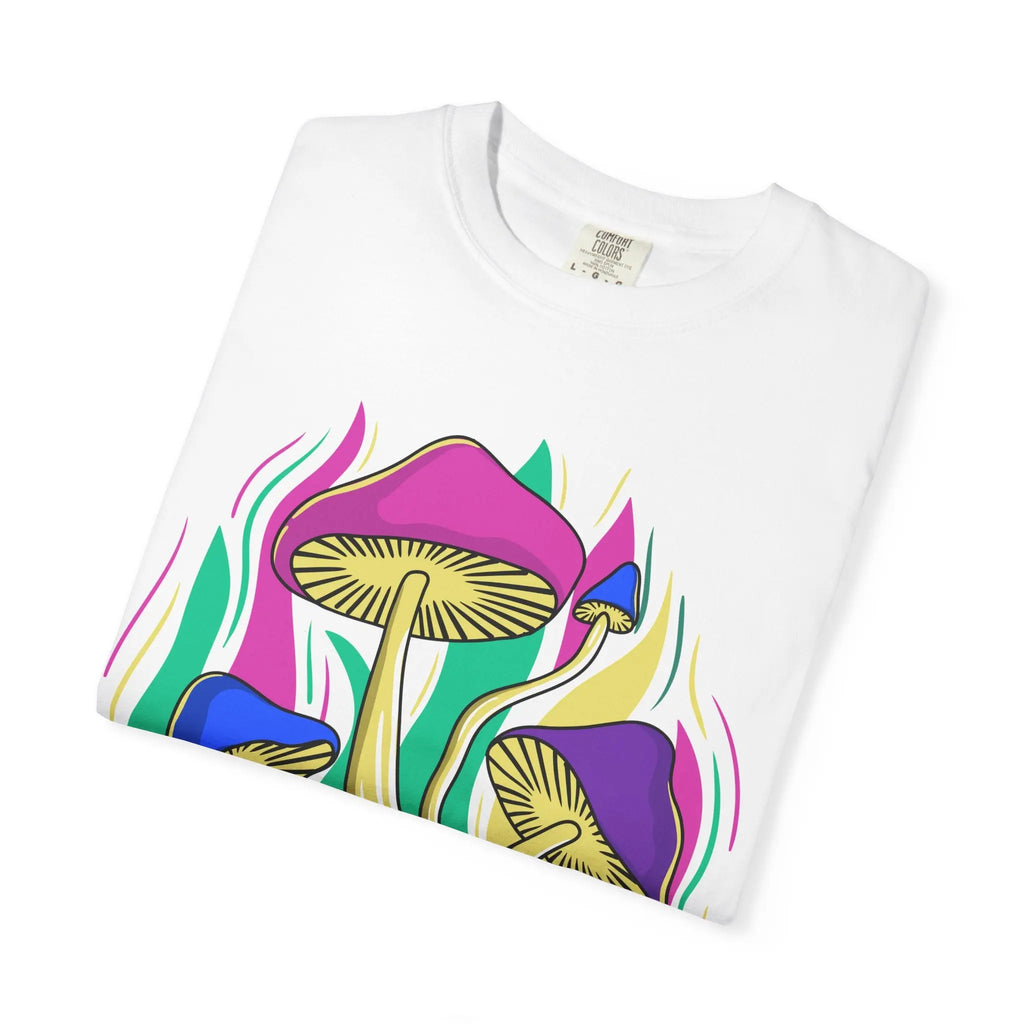 Psychedelic Mushroom Tee - Funky Art Cottagecore - Sinful Threads
