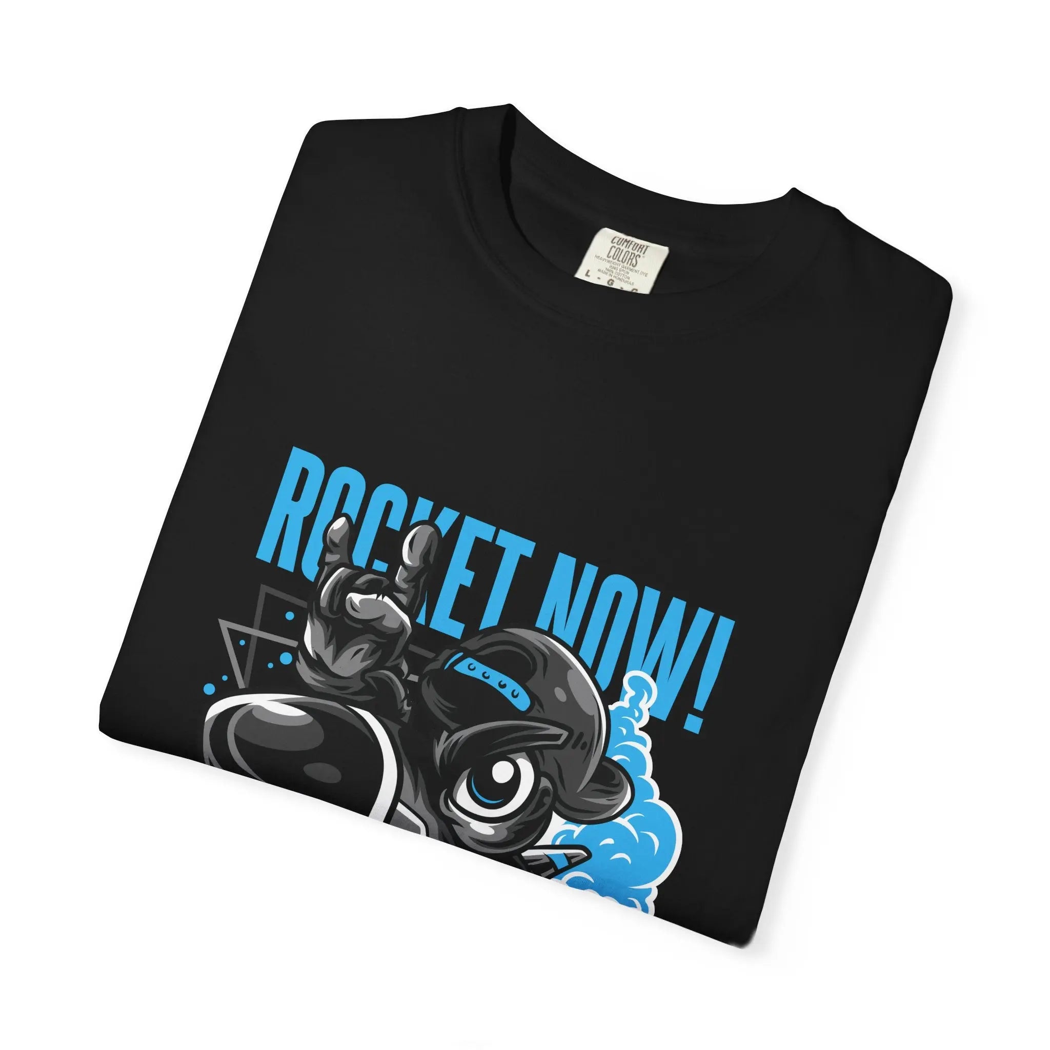 Rocket Now Cartoon Graphic Unisex Relaxed Fit T-Shirt - Sinful Threads