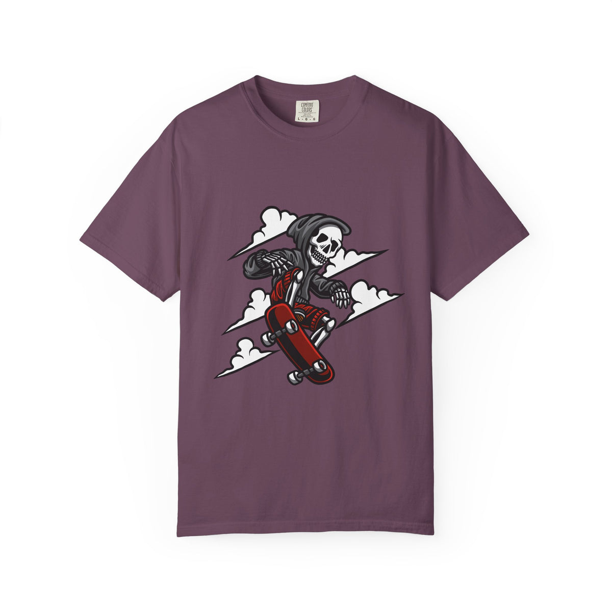 Grim Reaper Skate Shirt - Skeleton Tee - Cool Skater Gift