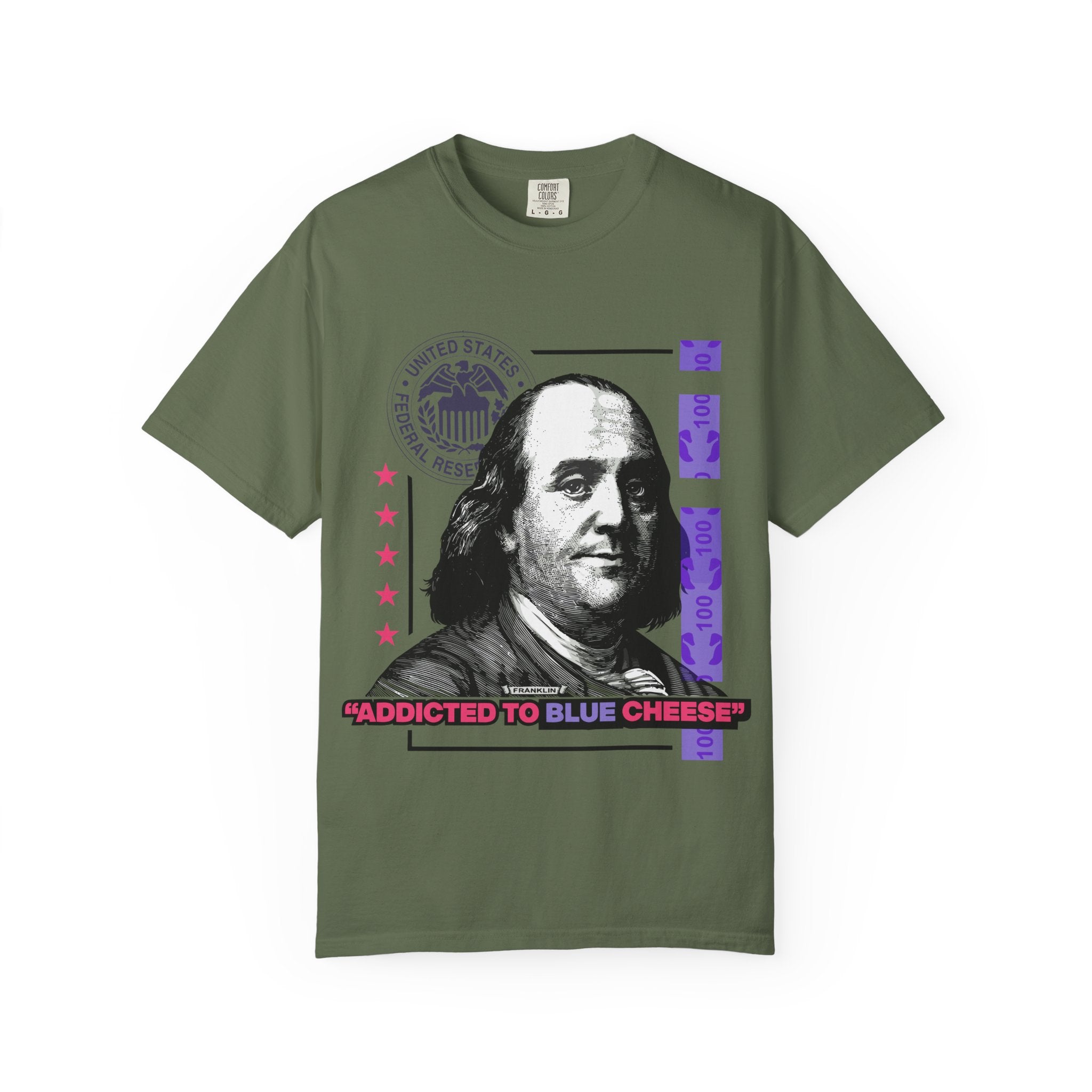 Blue Cheese Tee – Ben Franklin Dollar Bill Streetwear - Sinful Threads