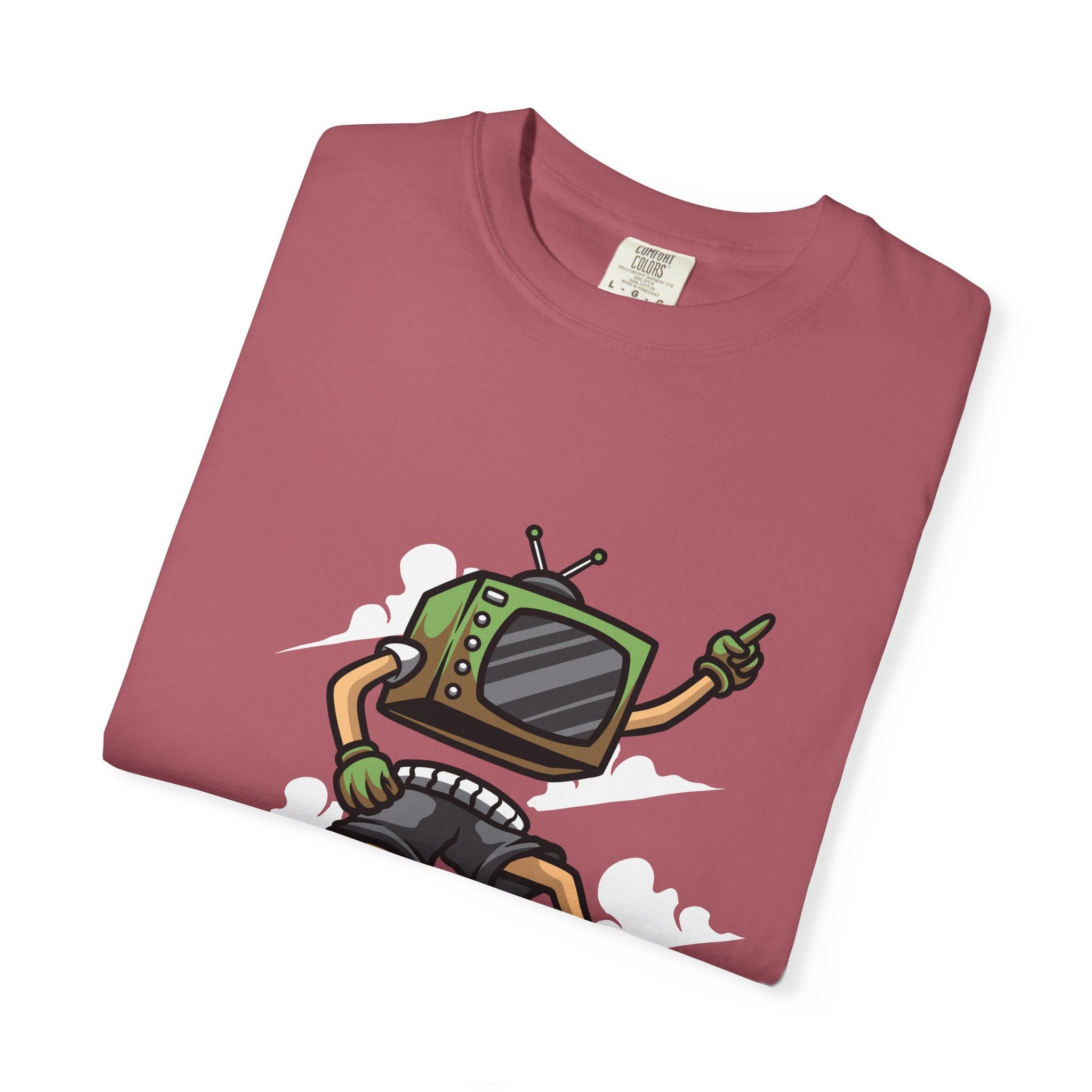 TV Head Skater Shirt - Retro Television Tee - Funny Geek Gift - Sinful Threads