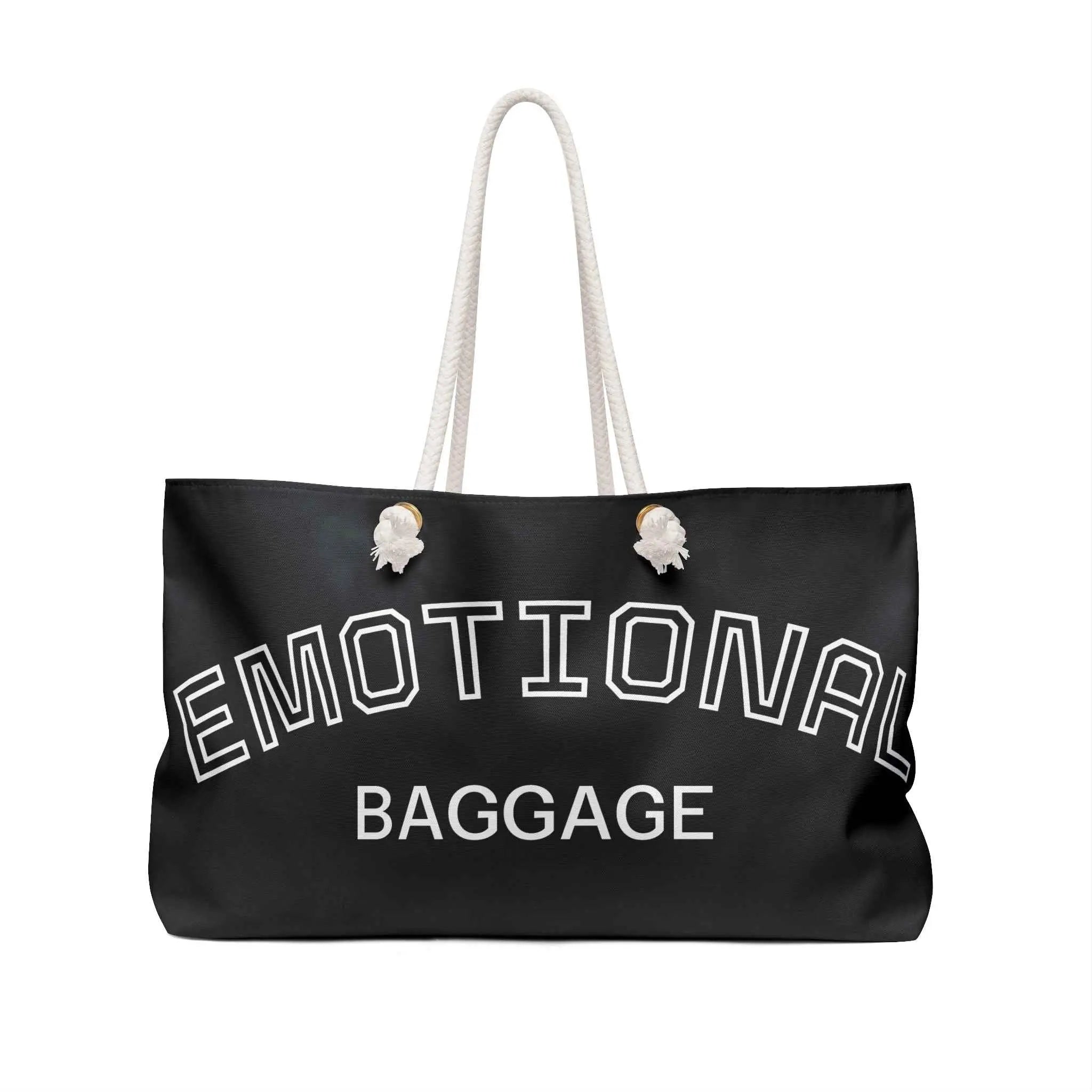 Funny Weekender Bag – Emotional Baggage Rope-Handle Duffle