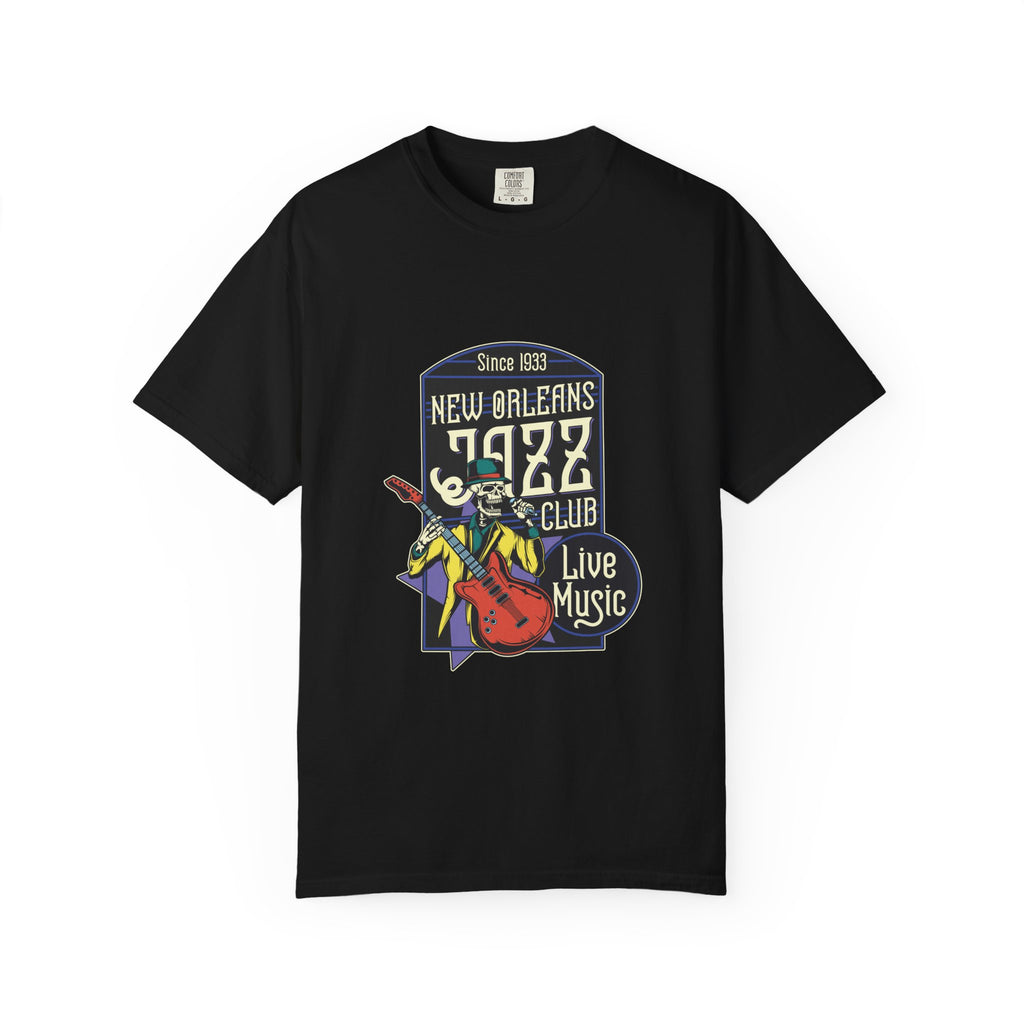 New Orleans Jazz Shirt - Jazz Club Skull Tee, NOLA Music Gift - Sinful Threads