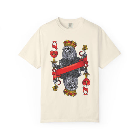 Red Queen T-shirt – Skull Graphic Top – Queen of Hearts