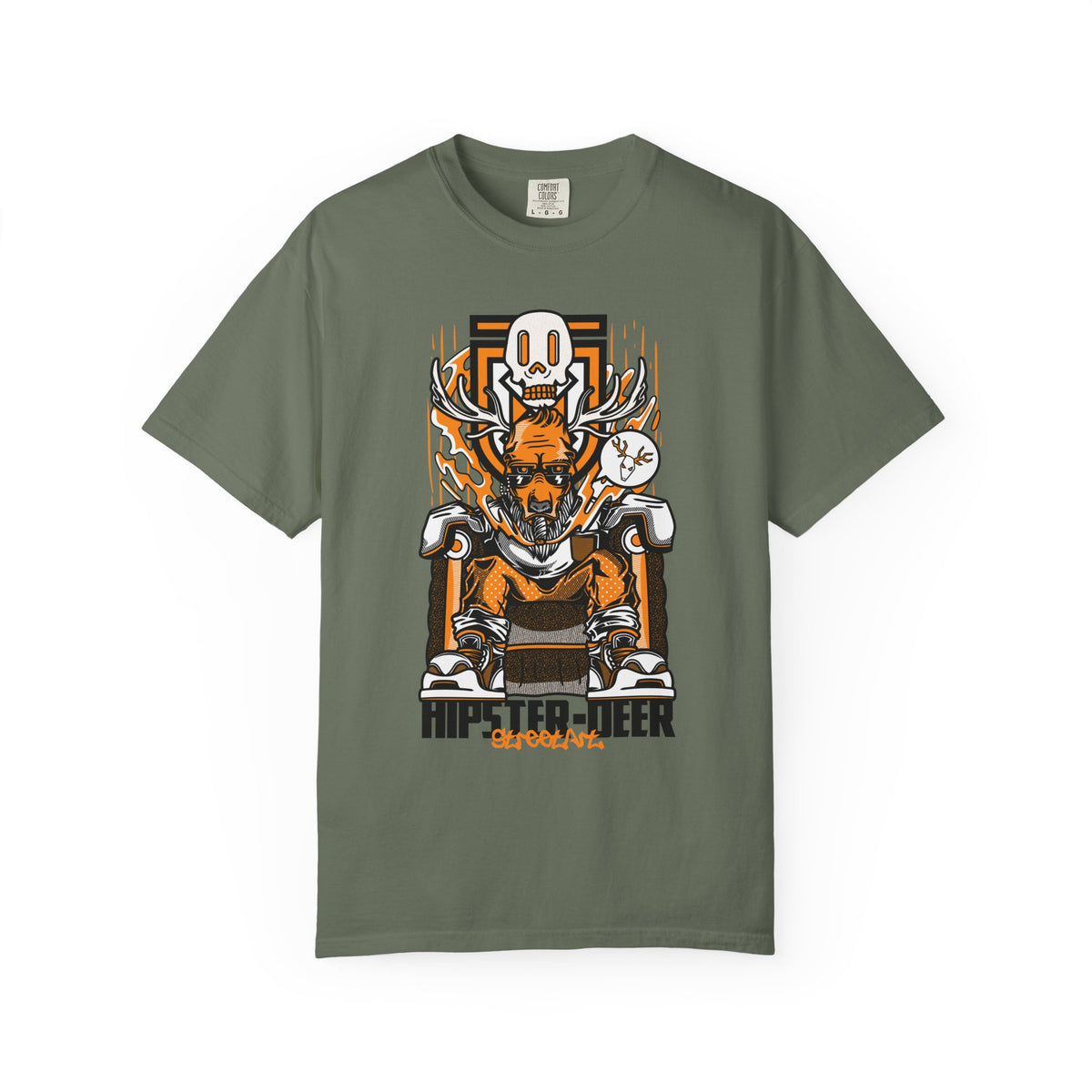 Streetwear Hipster Deer Graphic Design Illustration T-Shirt