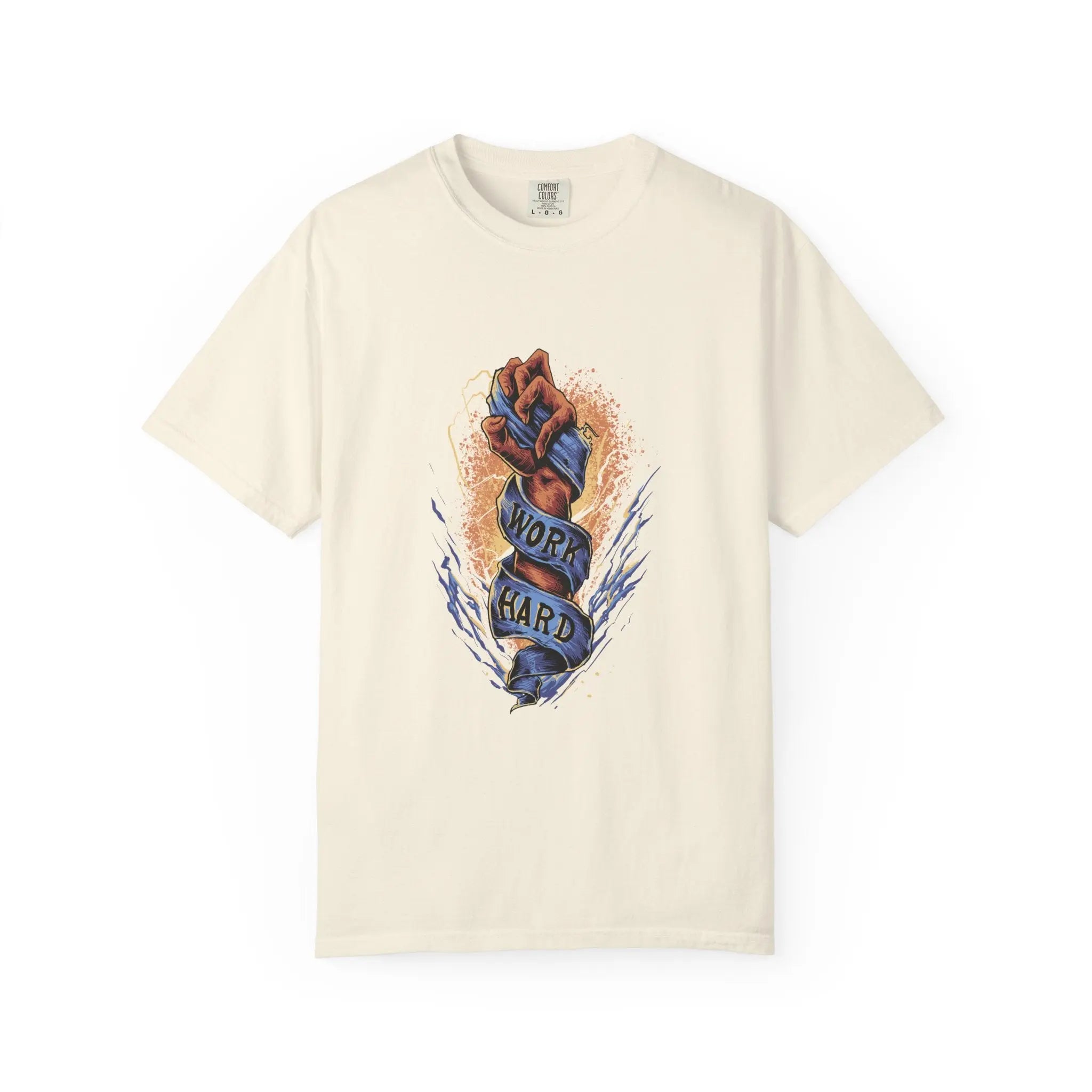 Work Hard Fist Illustration Graphic Design T-Shirt - Sinful Threads