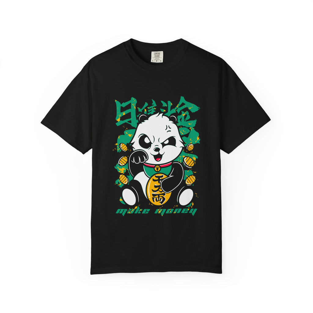 Lucky Panda Fortune Tee - Make Money Graphic Design - Sinful Threads