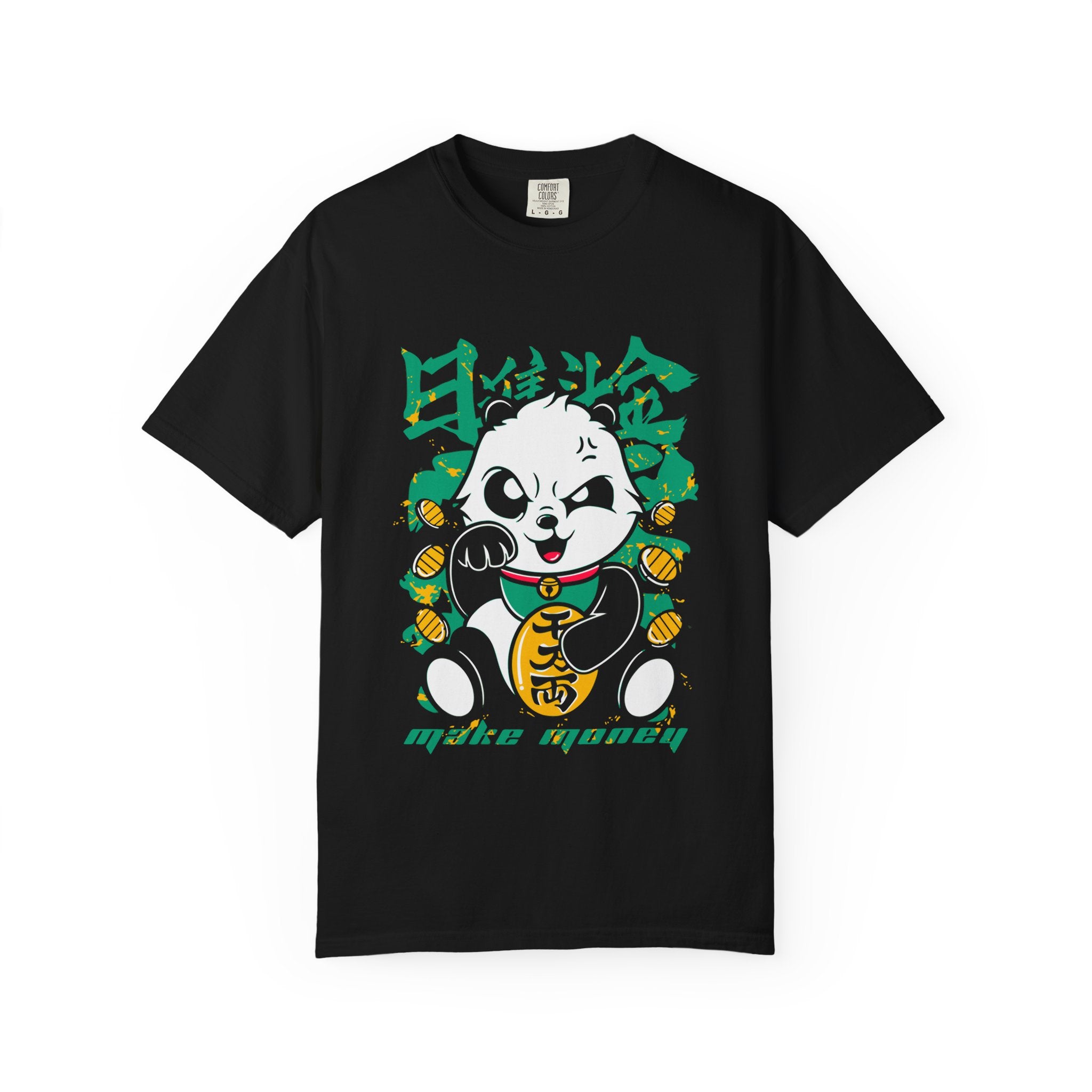 Lucky Panda Fortune Tee - Make Money Graphic Design - Sinful Threads