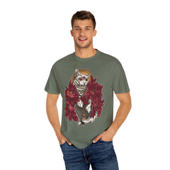 Occult Cat Tee - Weirdcore Ouija Shirt - Floral Graphic