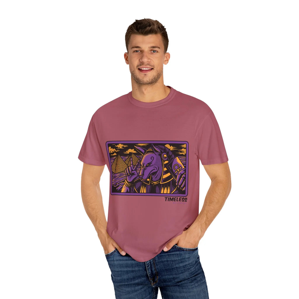 Anubis With Egyptian Pyramids and Timeless Graphic T-Shirt - Sinful Threads