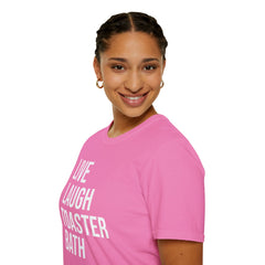 Live Laugh Toaster Bath Tee - Dark Humor Graphic Parody Shirt