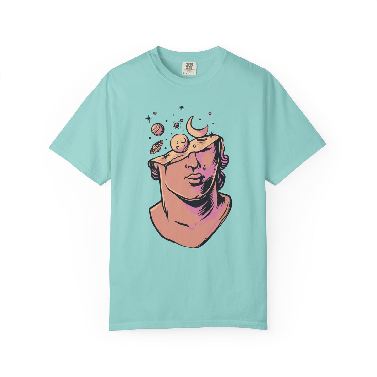 Celestial Space Bust Creative Unique Style T-Shirt - Sinful Threads