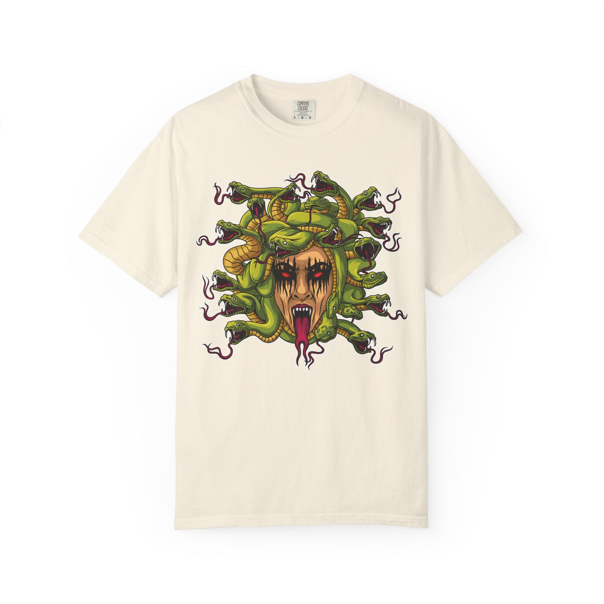 Medusa Snake Tee - Gorgon Statement Mythology Gift Shirt - Sinful Threads