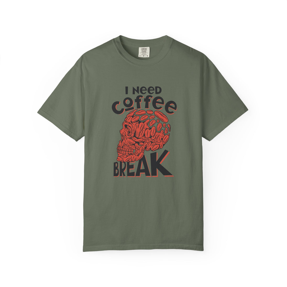 Coffee Skull Shirt - Funny Bold Graphic - Caffeine Addict Tee