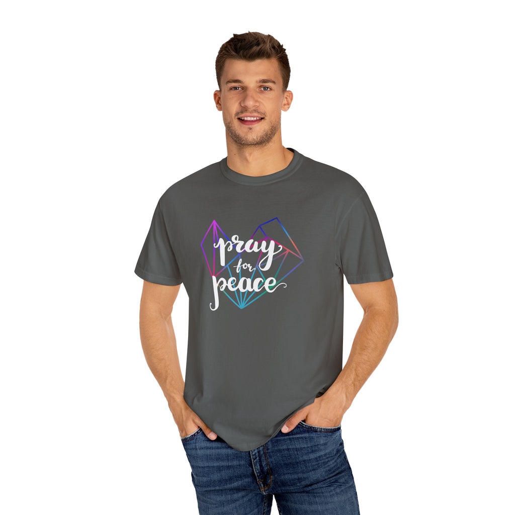 Peace Graphic Tee - Pray For Peace Shirt - Geometric Gift - Sinful Threads