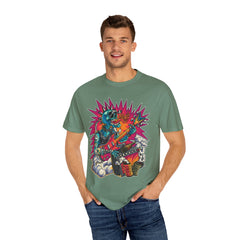 Rock Skull Guitarist Tee – Punk Metal Skeleton Shirt