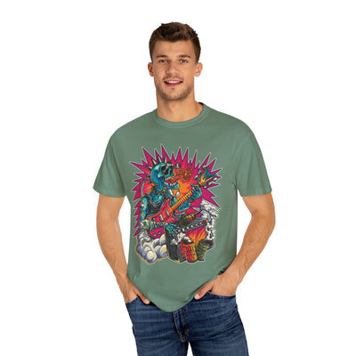 Rock Skull Guitarist Tee – Punk Metal Skeleton Shirt - Sinful Threads