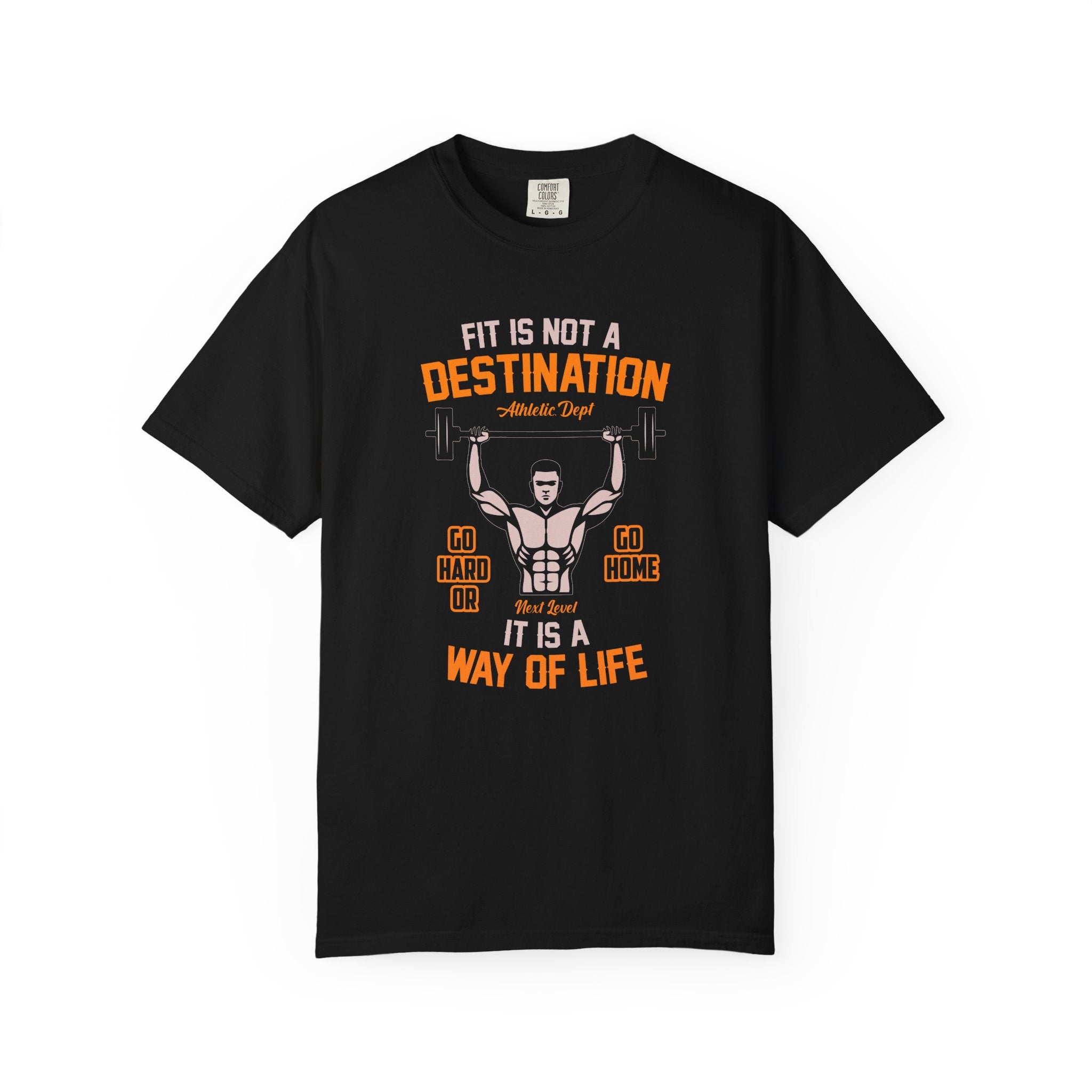 Fit Is Not a Destination Way of Life Gym Motivational Tee - Sinful Threads