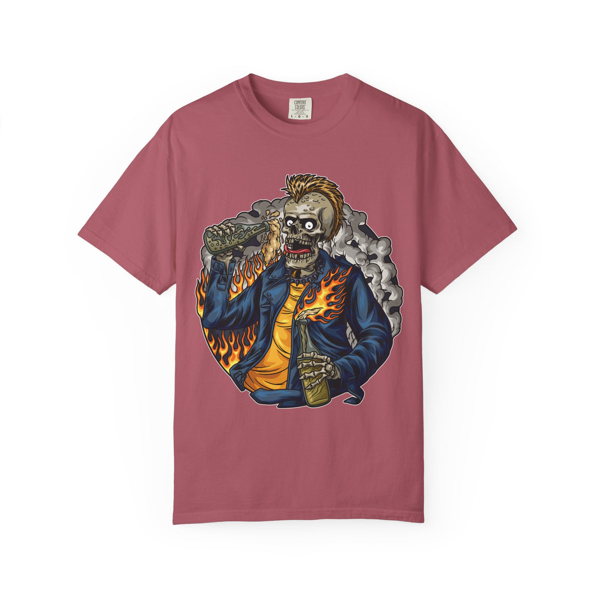 Punk Skull Shirt – Mohawk Skeleton Graphic Tee, Edgy Punk Rocker