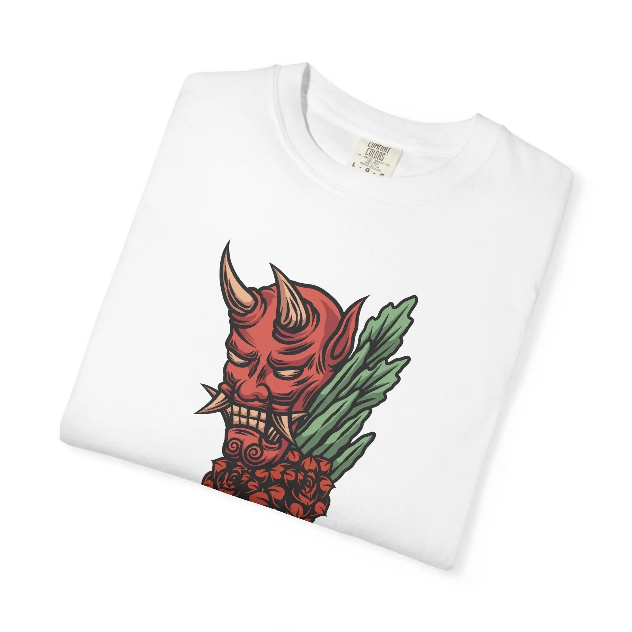 Oni Mask T Shirt - Japanese demon tee - Sinful Threads