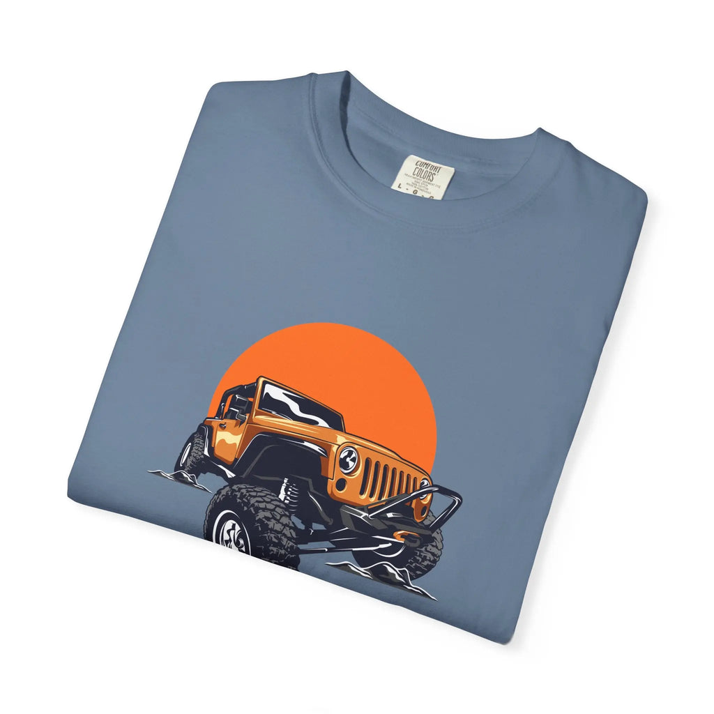 Adventurous Off Road Car Sunset Graphic Design T-Shirt - Sinful Threads