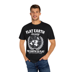 Flat Earth Society Question Everything Funny Design T-Shirt