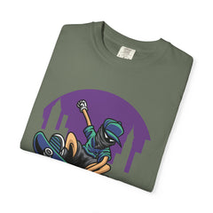 Cityscape Skateboarder Shirt - Urban Graphic Tee - Cool Gift