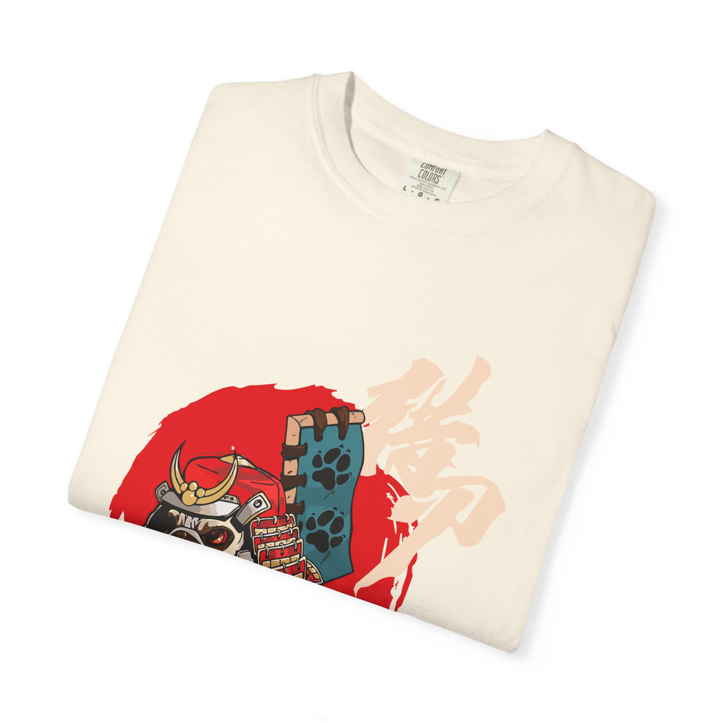 Pug Dog Graphic Tee Japanese Samurai Art Gift - Sinful Threads