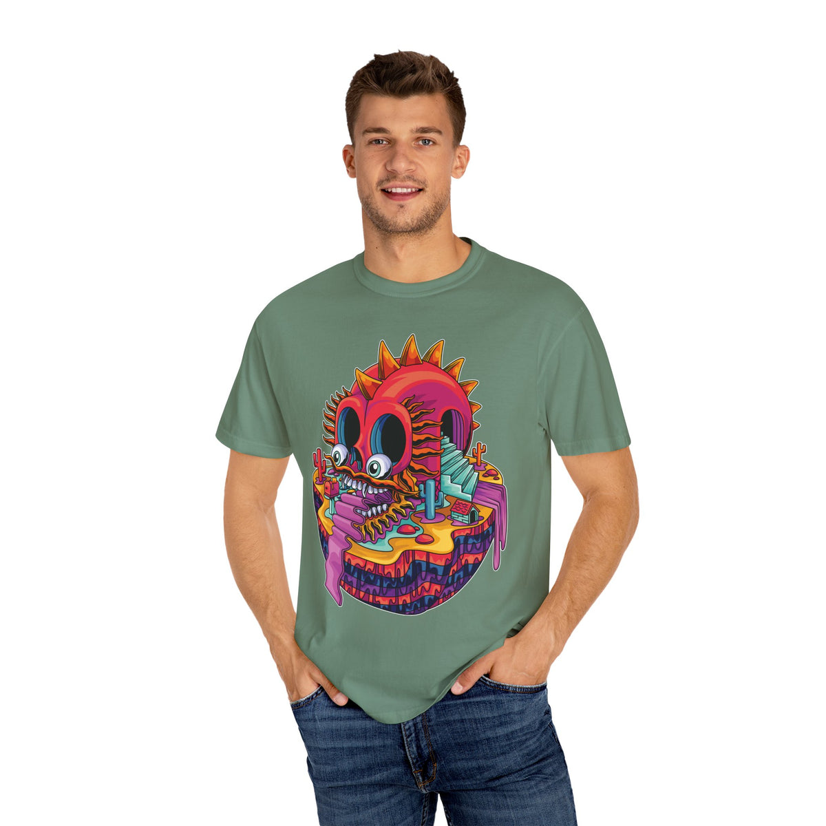 Fantasy Dragon Tee - Psychedelic Monument Valley Art Shirt