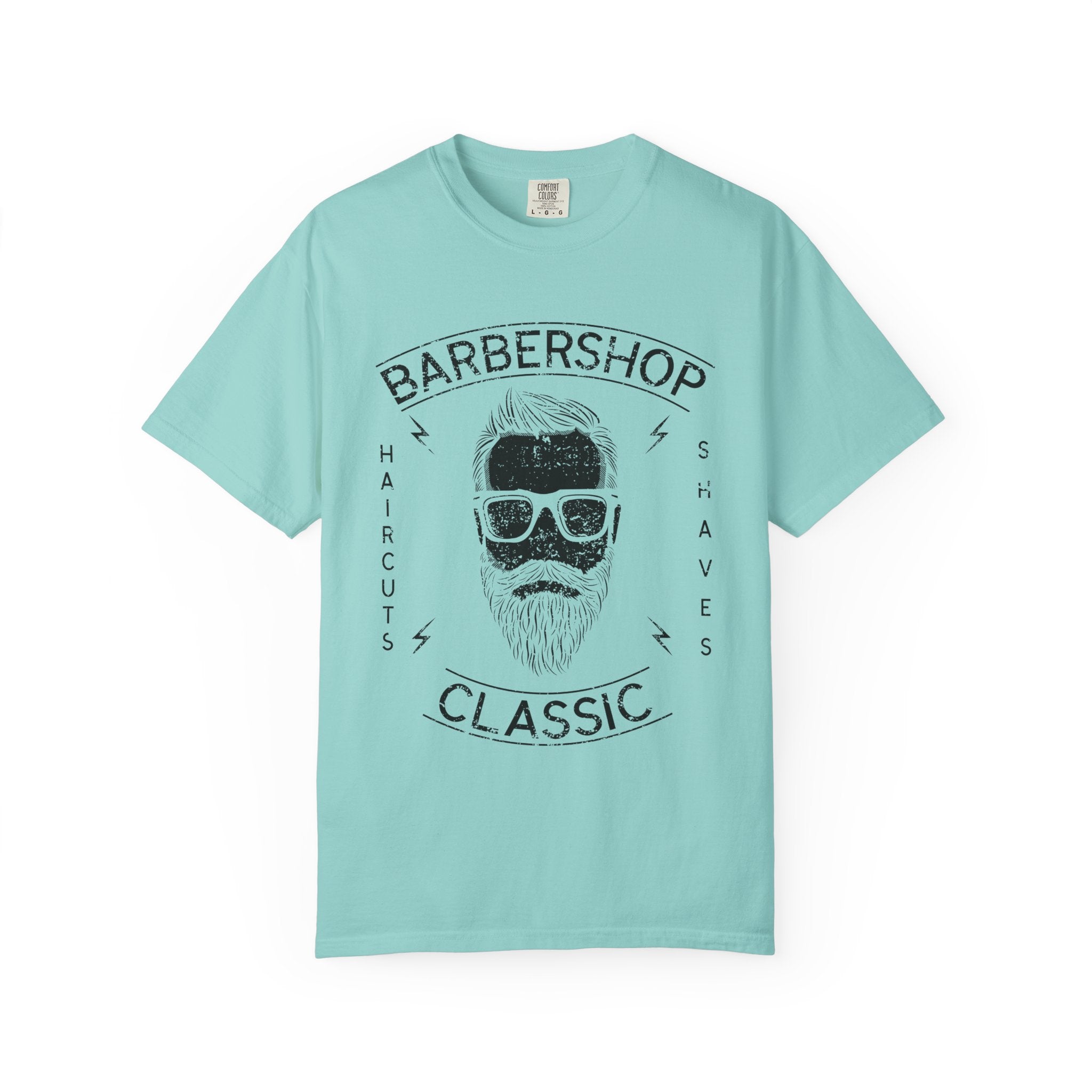 Barbershop Haircuts Shaves Classic Design Trendy T-Shirt - Sinful Threads