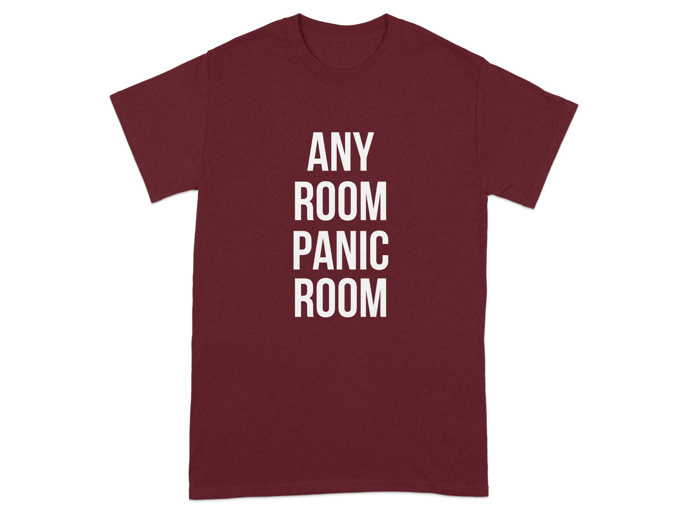 ANY ROOM PANIC ROOM Text Graphic Tshirt product