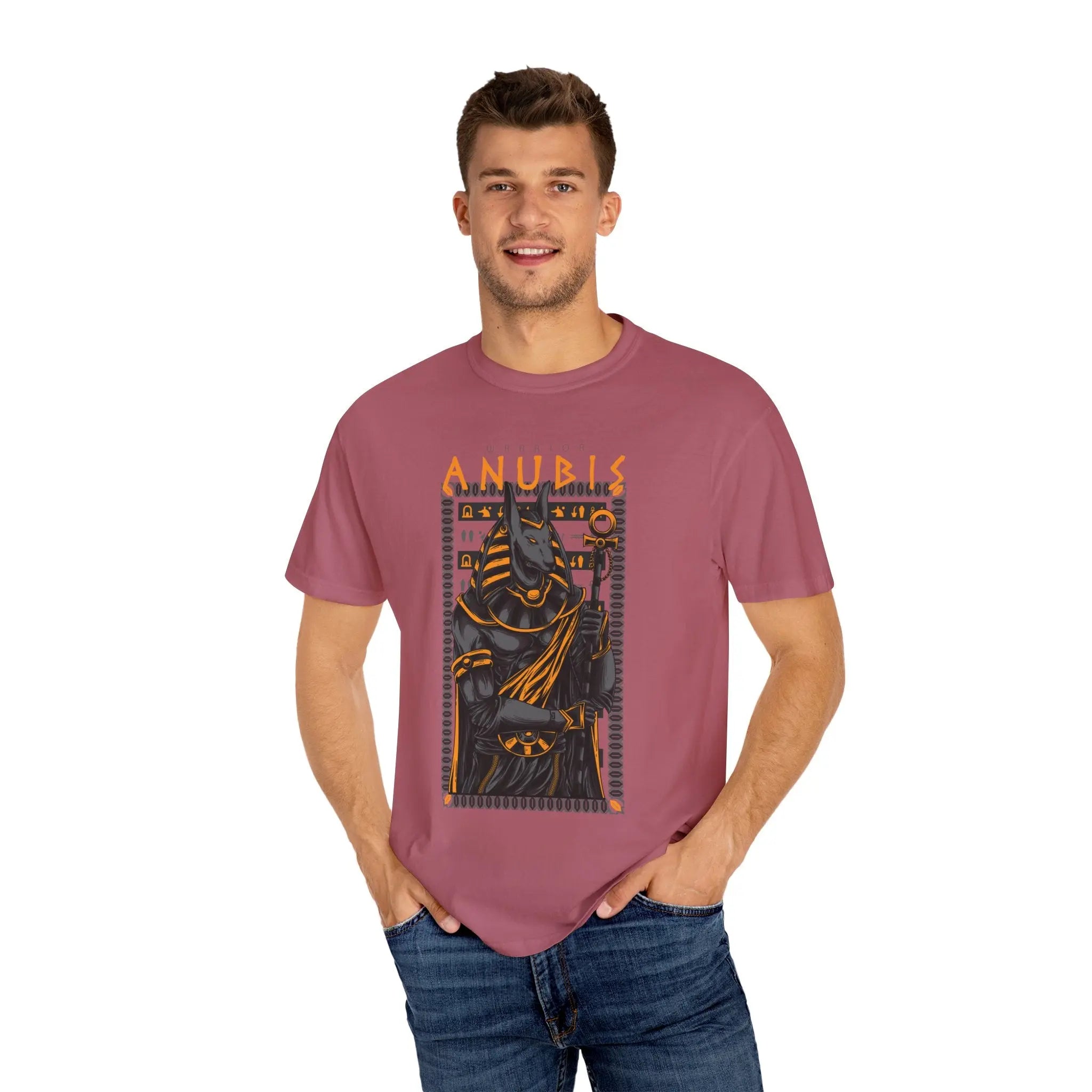 Egyptian Warrior Anubis Graphic Print T-Shirt - Sinful Threads