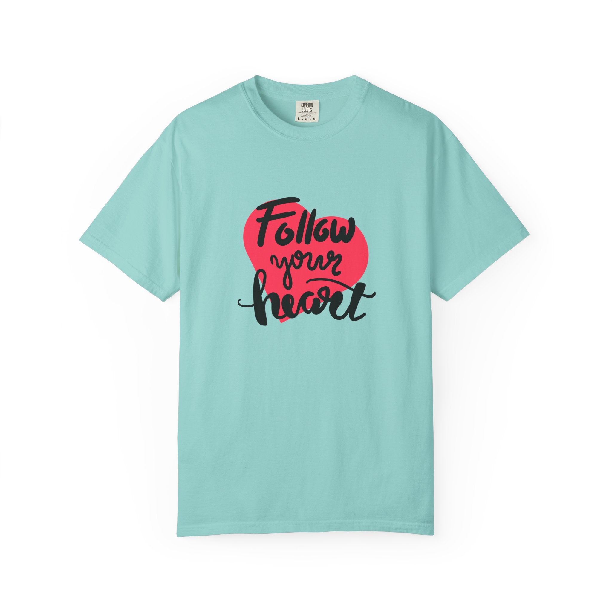 Follow Your Heart Tshirt - Buy Minimalist Heart Quote Gift Tee - Sinful Threads
