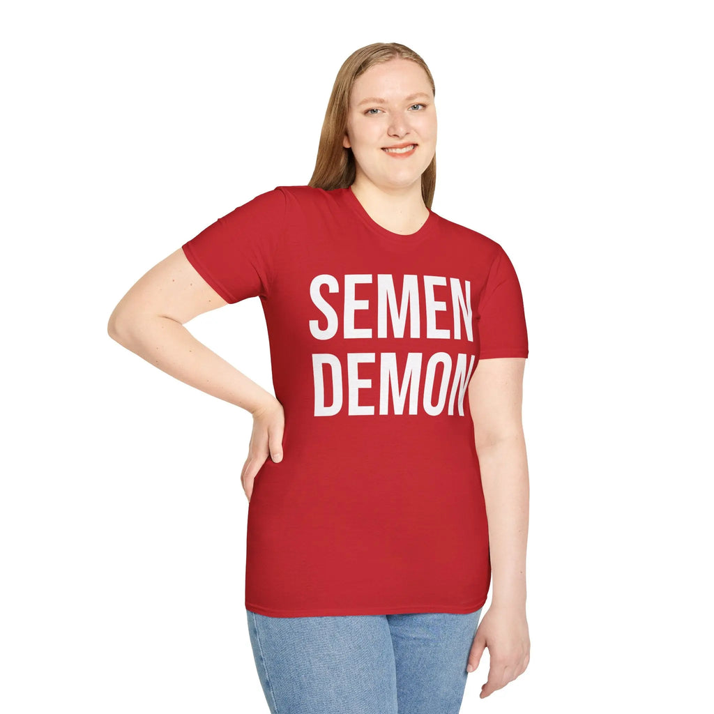 Semen Demon Tee - Adult Humor Graphic Tee Printify