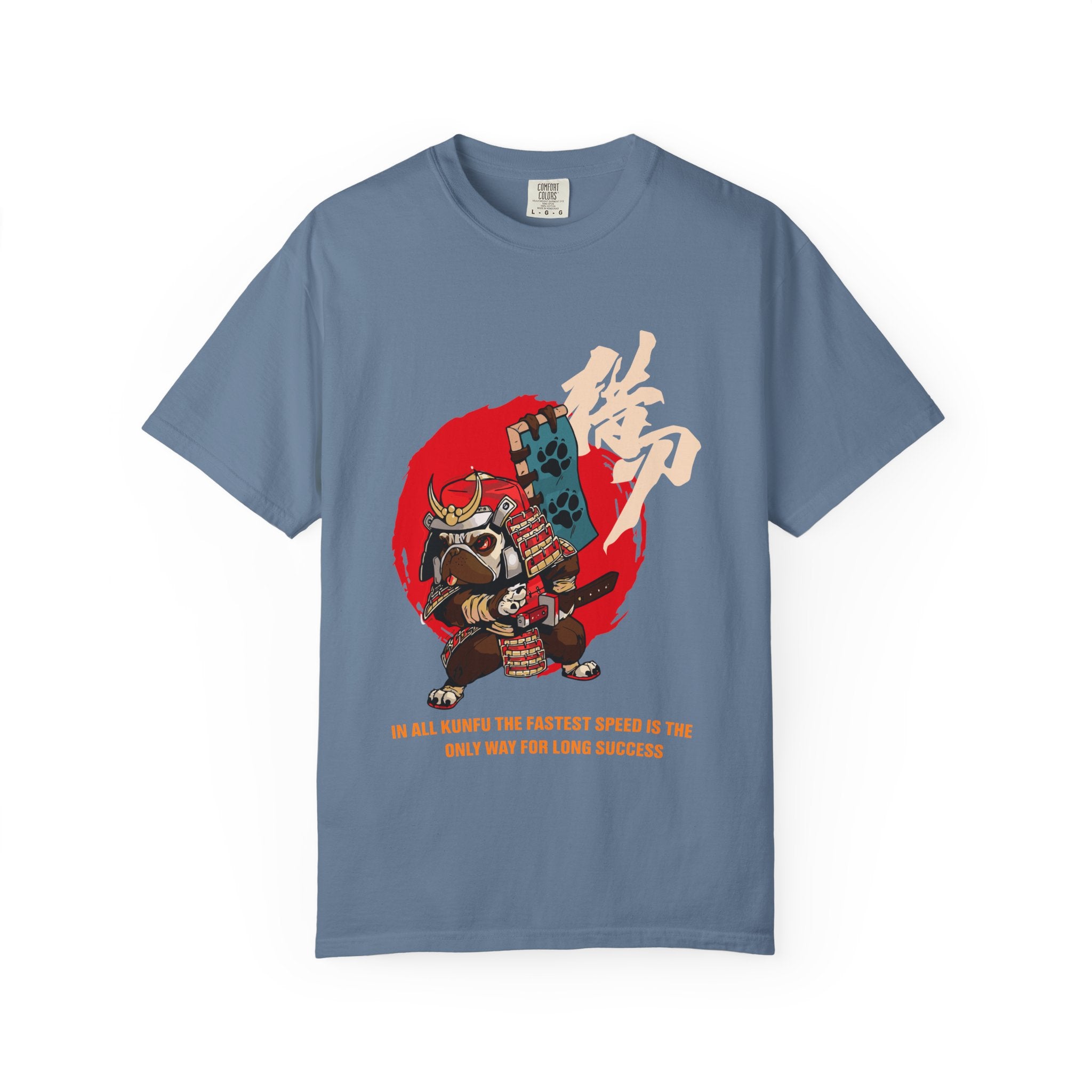 Pug Dog Graphic Tee Japanese Samurai Art Gift - Sinful Threads