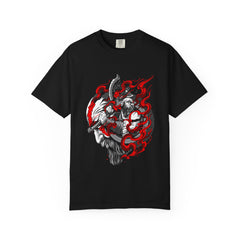 Viking Wolf Norse Pagan Tee Red Black Warrior